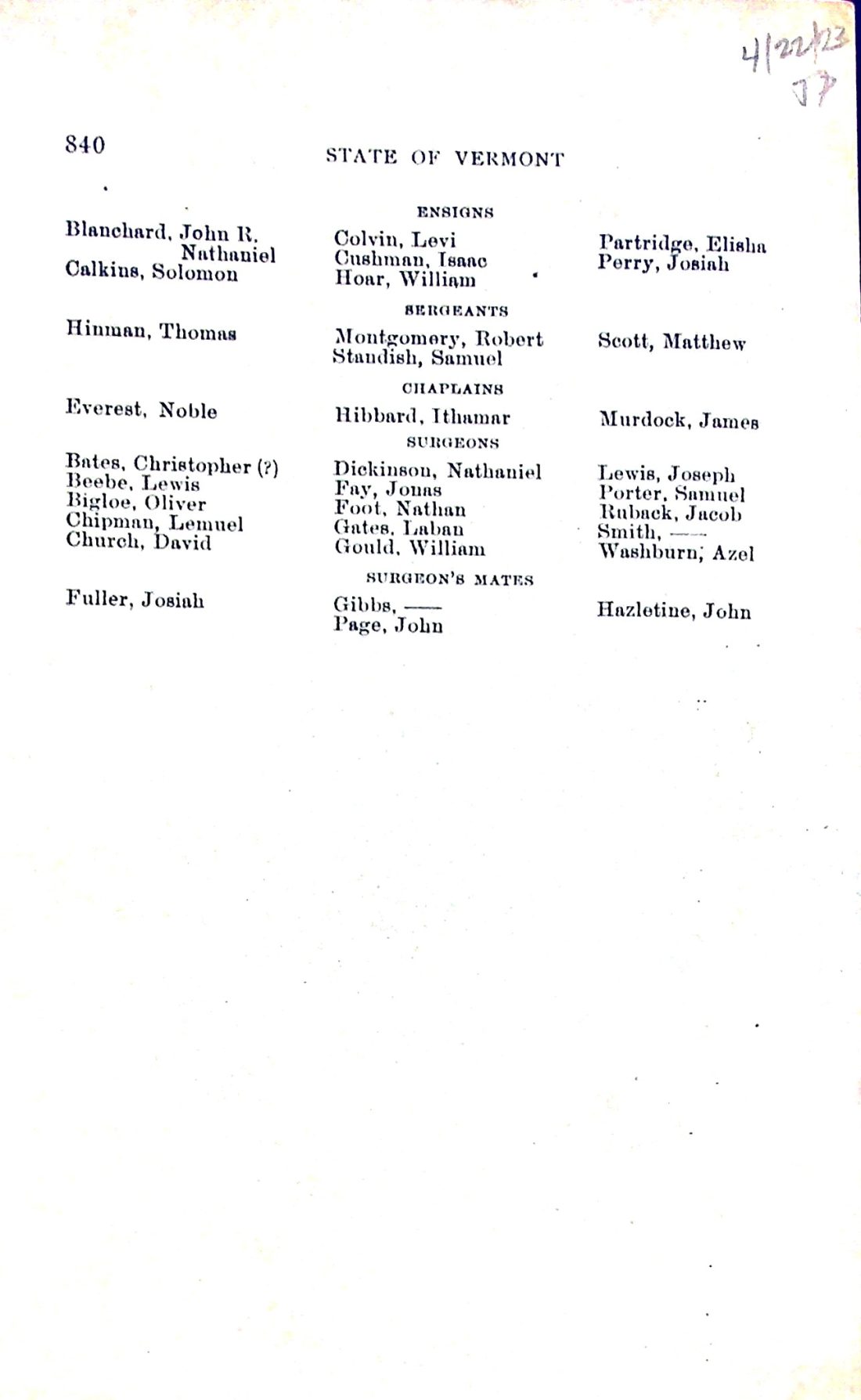 List of officers in command 2